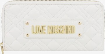 Love Moschino Wallet in White: front