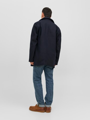 JACK & JONES Between-Seasons Coat 'Bluсaptain' in Blue