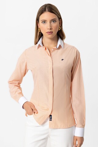 DENIM CULTURE - Blusa 'OLIVIA' en naranja: frente