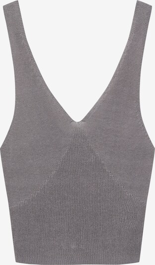 Pull&Bear Tops en tricot en gris foncé, Vue avec produit