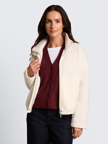 TOM TAILOR Sweatjacke in Weiß: Vorderseite