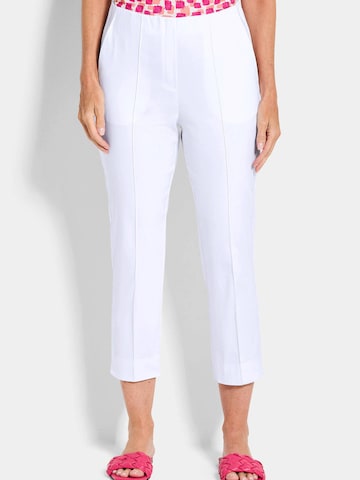 Goldner Slimfit Hose in Weiß: Vorderseite