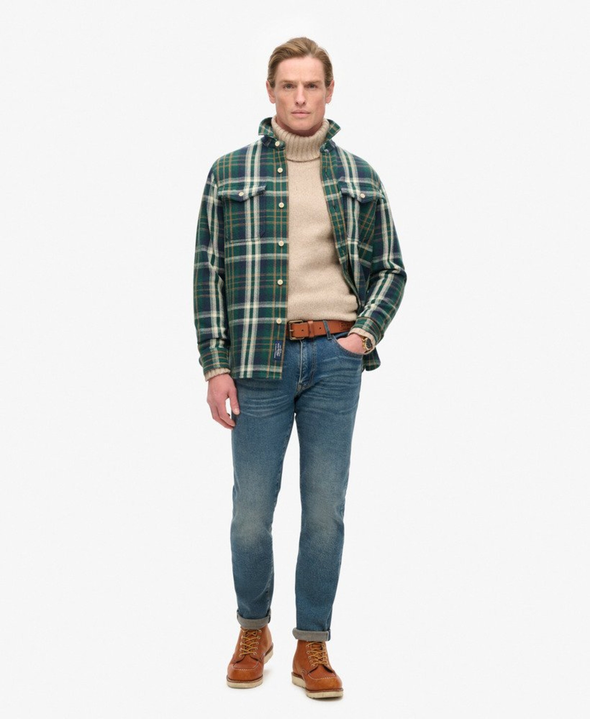 Superdry Regular fit Overhemd in Groen