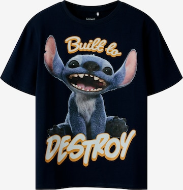NAME IT Tričko 'NKMNILA STITCH' - Modrá: predná strana