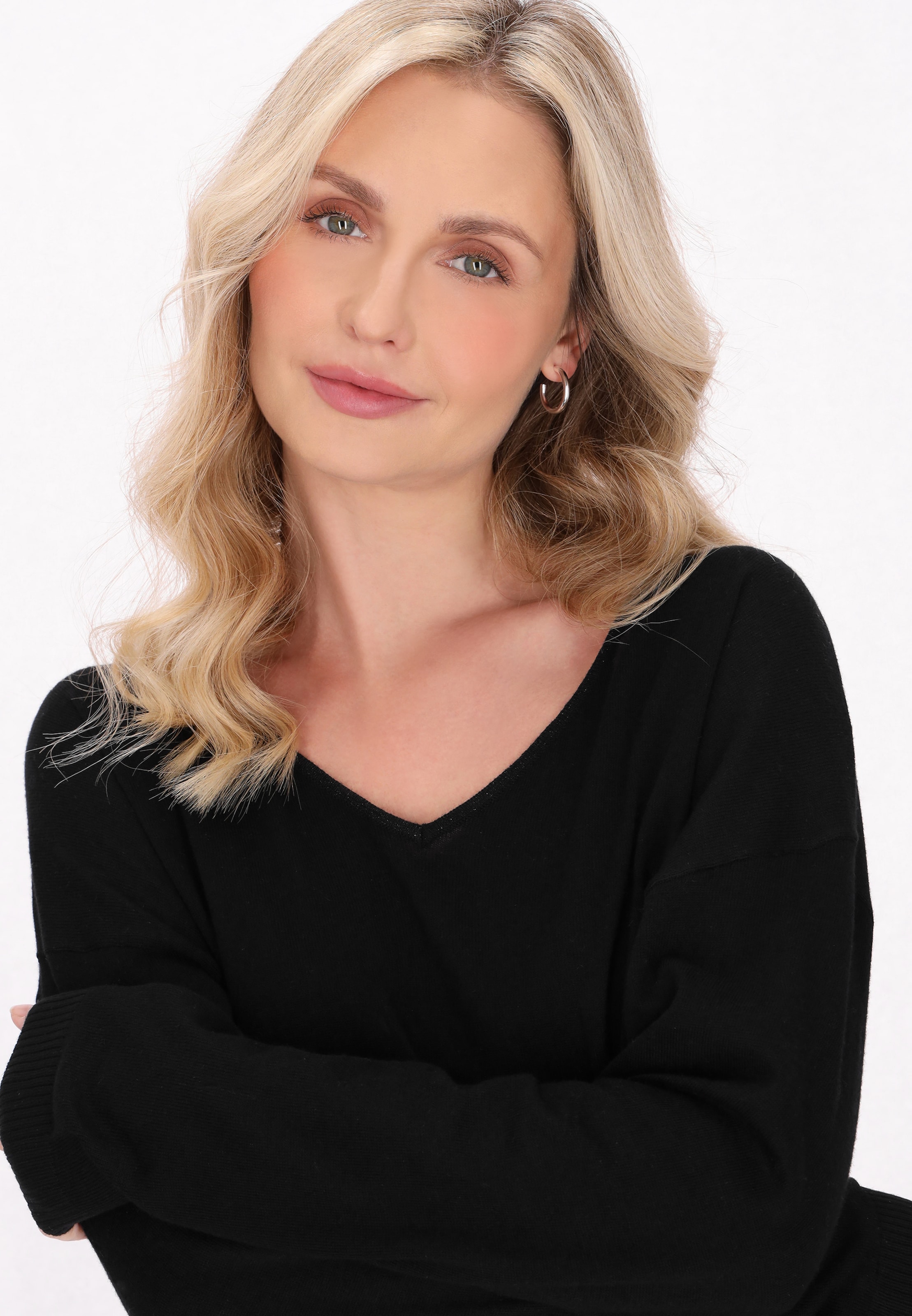 Pull-over caneva en noir