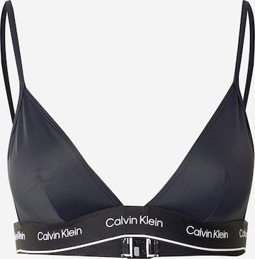 Calvin Klein Swimwear Сутиен с триъгълни чашки Горнище на бански в черно: отпред