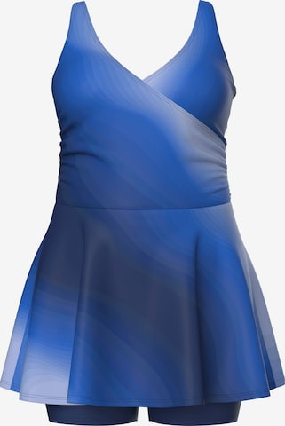 Ulla Popken Badeanzug in Blau: Vorderseite