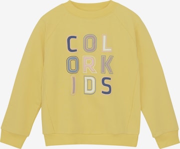 Pull-over ' COSweat W. JR. Logo Print ' COLOR KIDS en jaune : devant