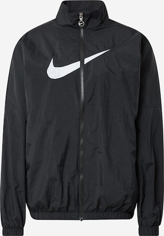 Nike Sportswear Преходно яке в черно: отпред