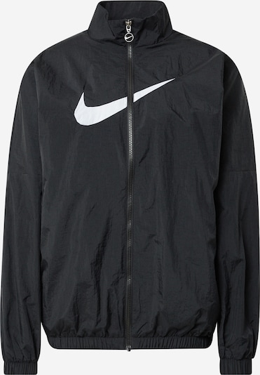 Demisezoninė striukė 'NSW Essential' iš Nike Sportswear, spalva – juoda / balta, Prekių apžvalga
