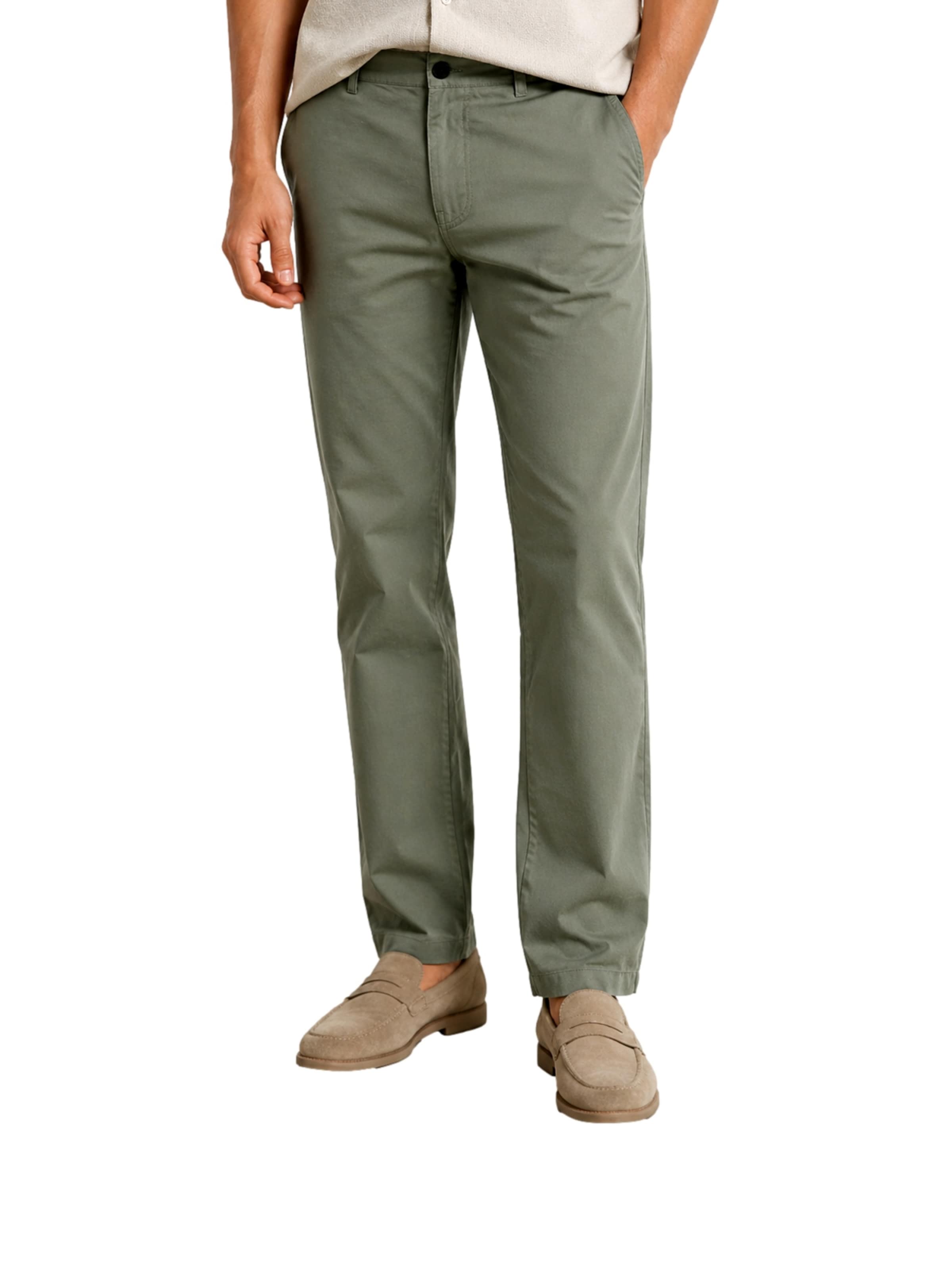 SELECTED HOMME Normalny krój Chinosy 'SLHSTRAIGHT196-DAN' w kolorze zielony: przód