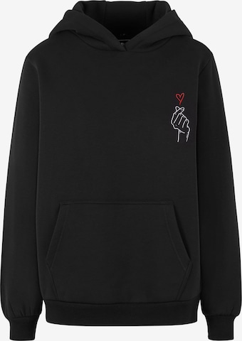 Sweat-shirt Miss Tee en noir : devant