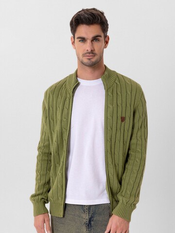 Jacey Quinn Knit cardigan 'Faber' in Green: front