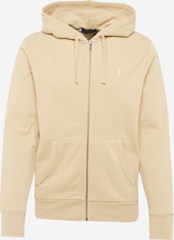 Veste de survêtement Polo Ralph Lauren en beige : devant