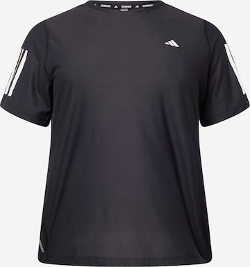 melns ADIDAS PERFORMANCE Sporta krekls 'Own The Run': no priekšpuses