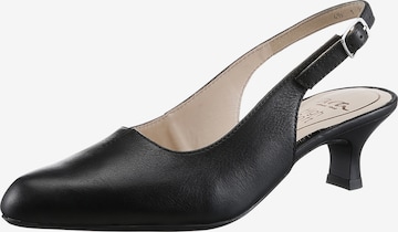 ARA Slingback Pumps in Black: front