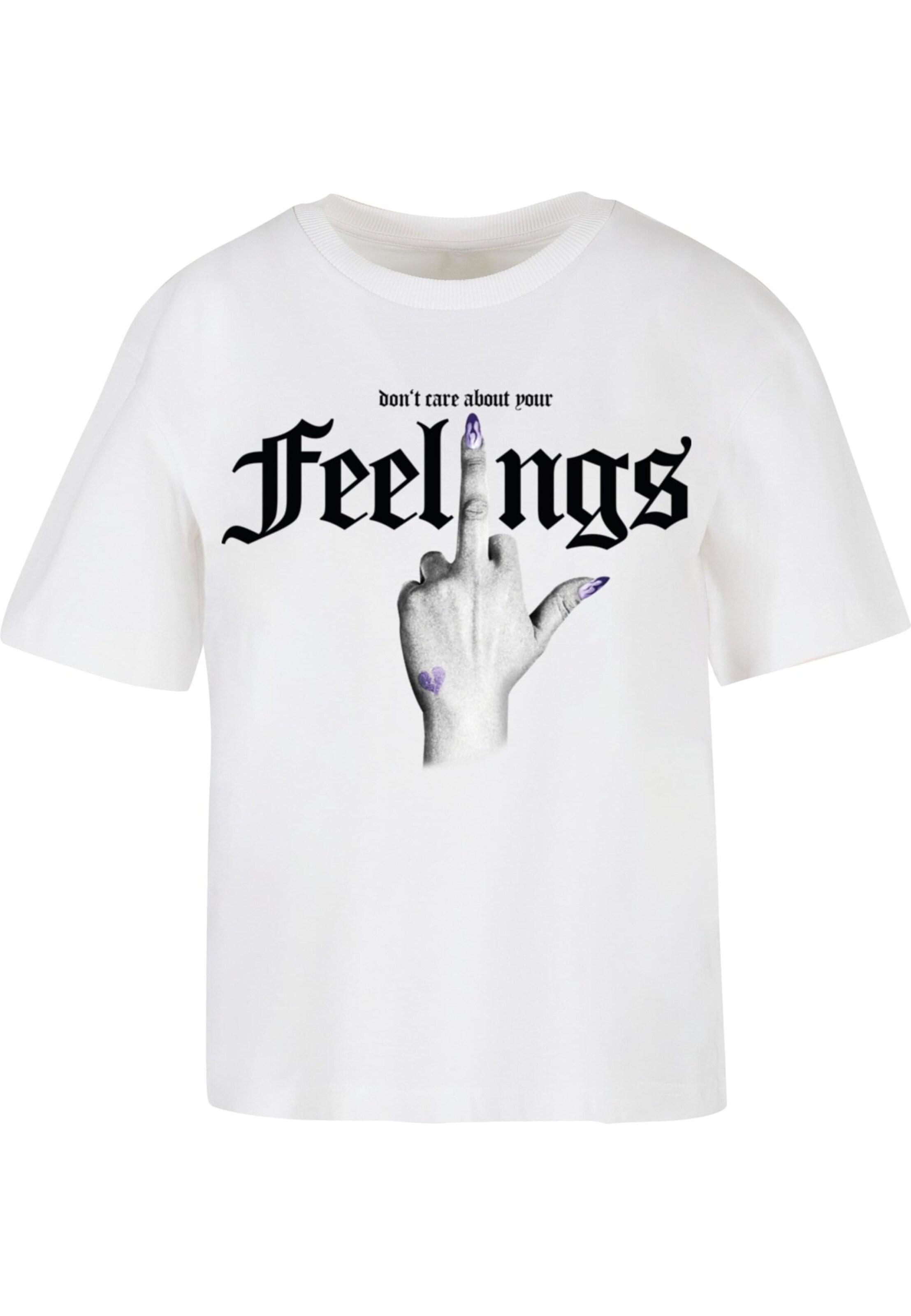 Miss Tee Shirts 'Don't Care' i hvid: forside