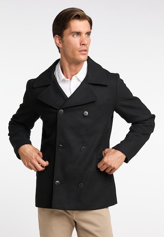 DreiMaster Klassik Between-Seasons Coat in Black: front