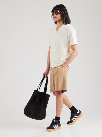 Kaotiko Regular fit Button Up Shirt in Beige