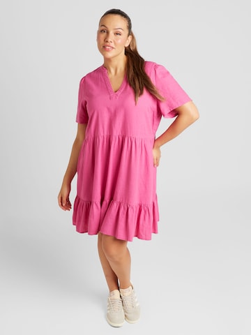 ONLY Carmakoma Sukienka 'TIRI' w kolorze różowy