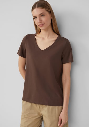 s.Oliver Shirt in Bruin: voorkant