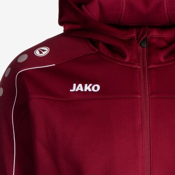 JAKO Athletic Zip-Up Hoodie in Red