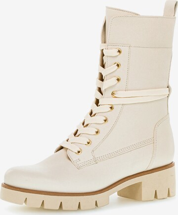 GABOR Lace-Up Boots in Beige: front