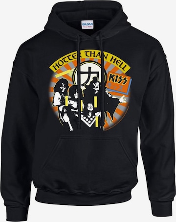 Sweat-shirt 'Hotter Than Hell' Kiss en noir : devant