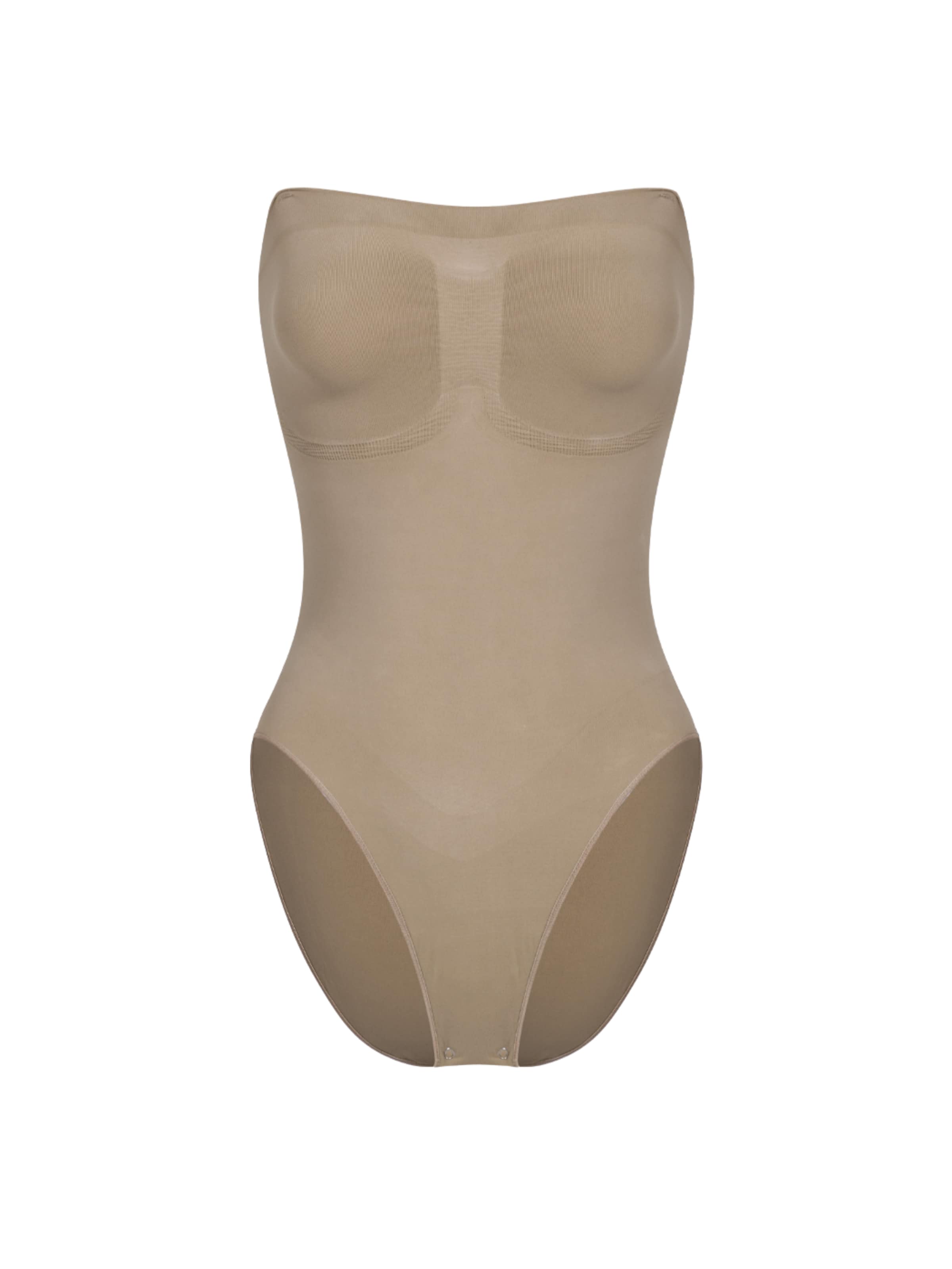 cfab (formerly creamy fabrics) Shapingbody 'Trägerloser Bodysuit Sculpting Shapewear mit Slip'‌‌‌‌‌‌‌‌‌‌ in Beige: Vorderseite
