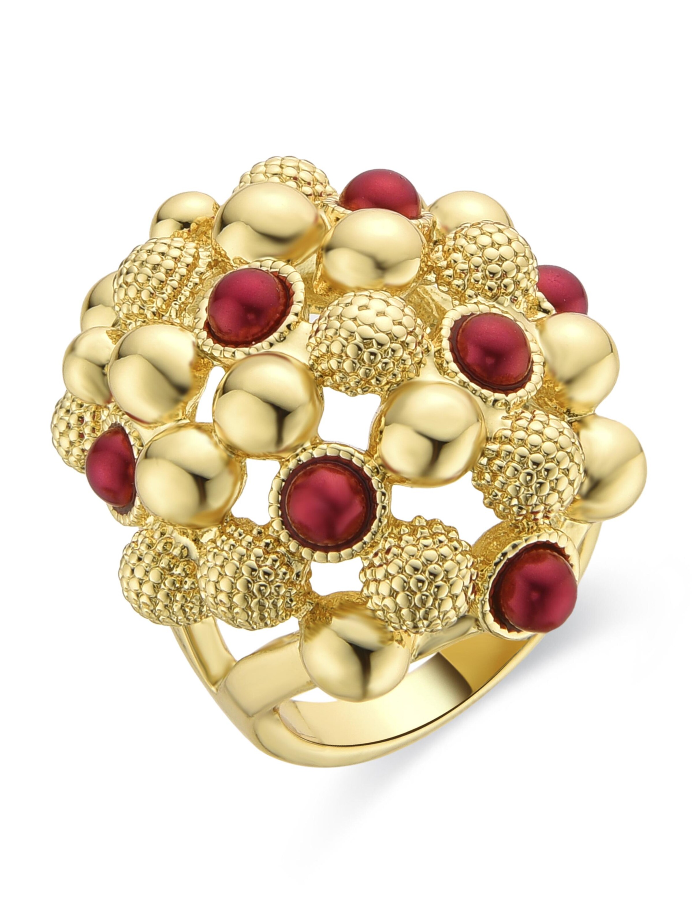 Luxenter Bague 'Xiglor' en rouge, Vue avec produit