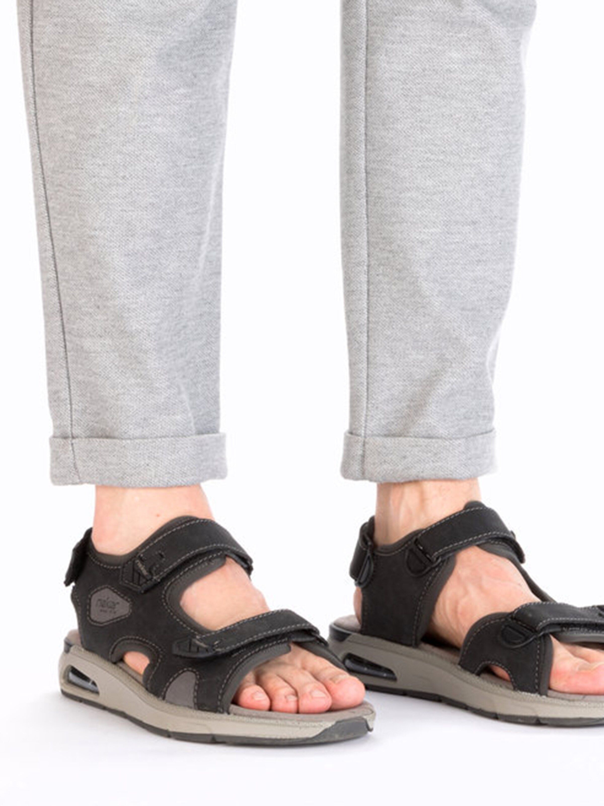 Rieker Trekingové sandály – šedá