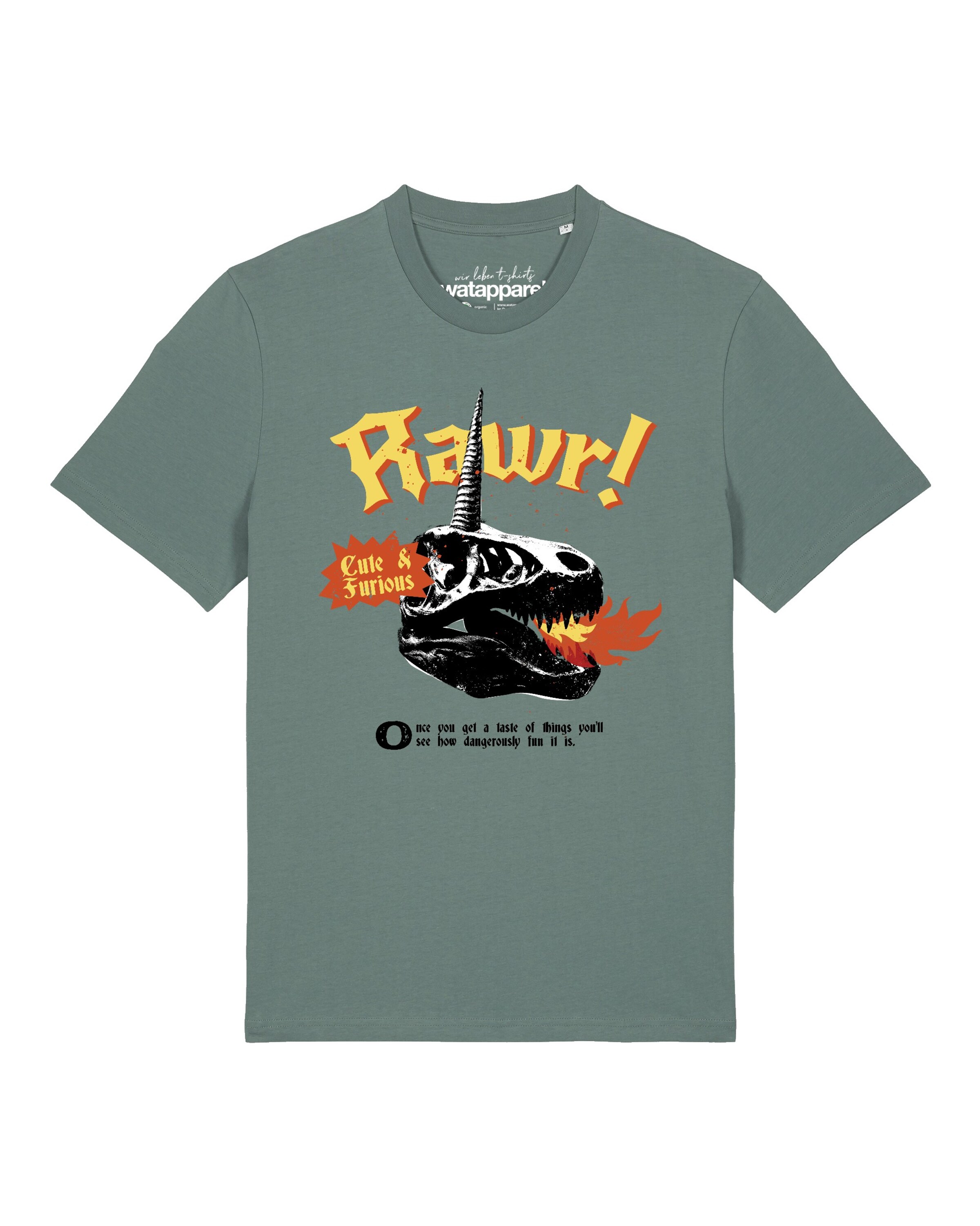 T-Shirt 'Rawr' Watapparel en vert : devant