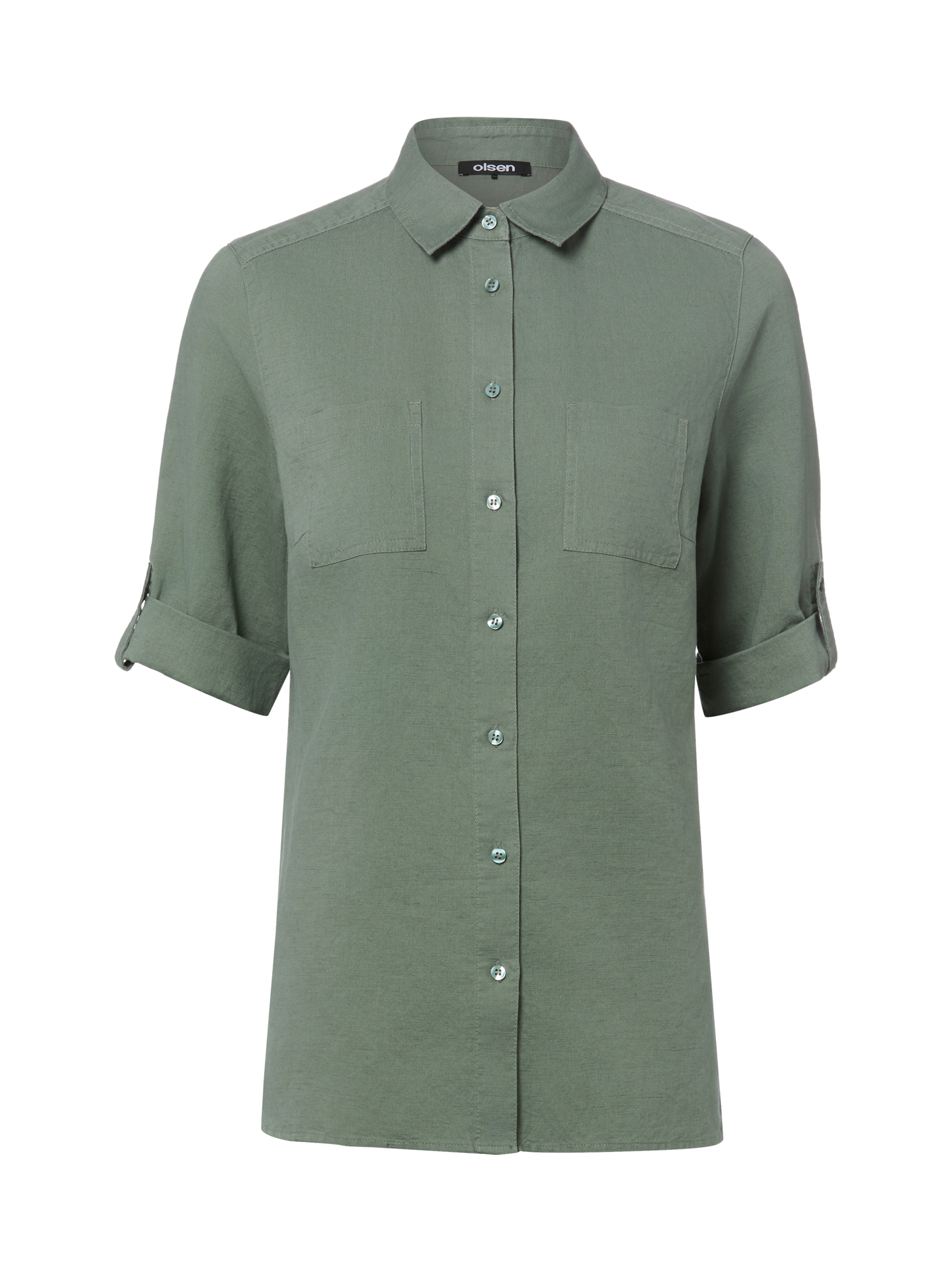 Olsen Bluse in Grün: Vorderseite