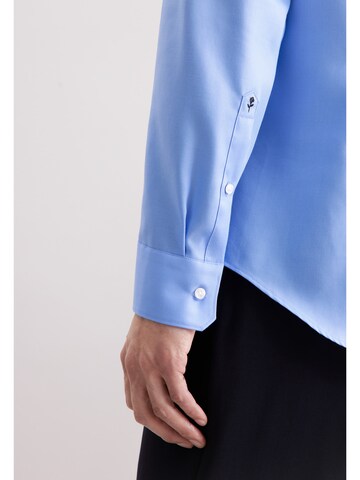 SEIDENSTICKER Slim fit Zakelijk overhemd 'Schwarze Rose' in Blauw