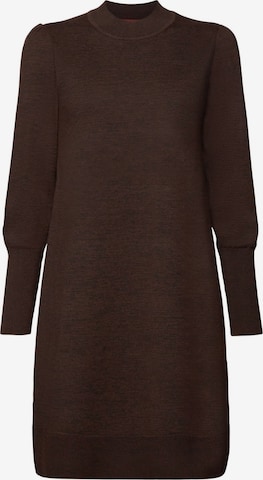 ESPRIT Knitted dress in Brown: front