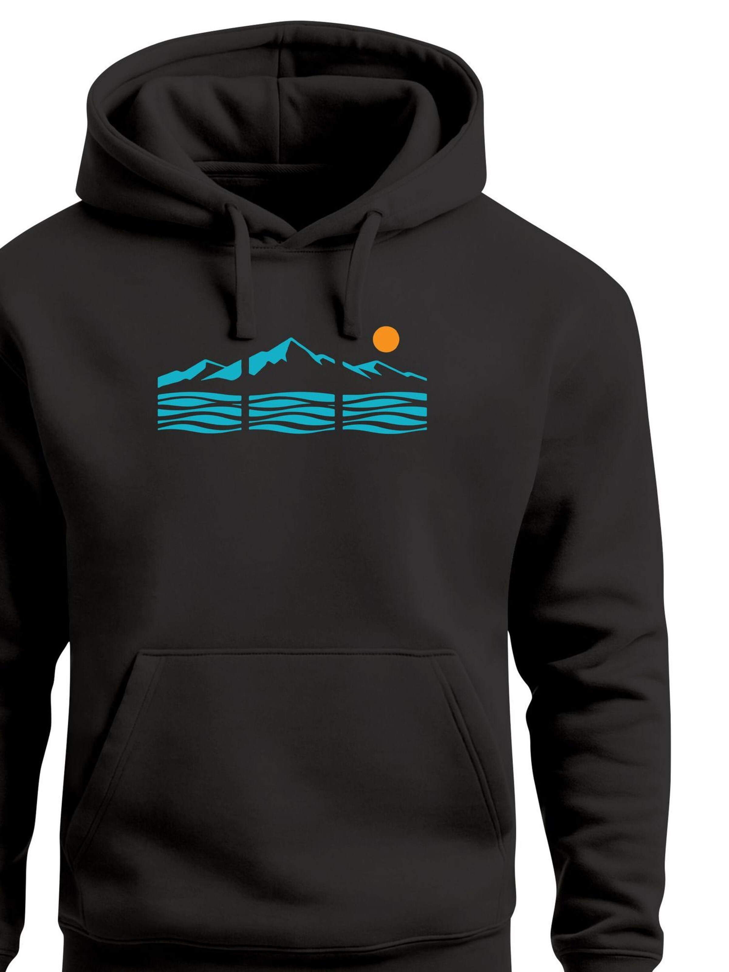 Neverless Sweatshirt 'Blue Mountain' in Black