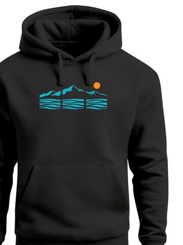 Neverless Sweatshirt 'Blue Mountain' in Black