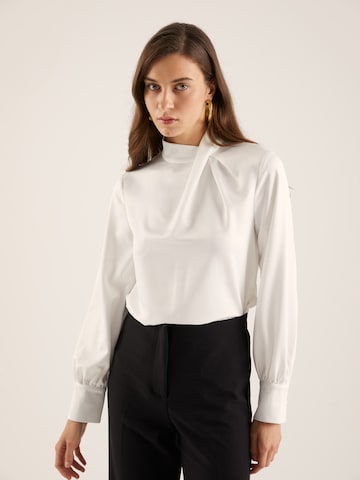 Anna Field - Blusa 'CIRC' en blanco: frente
