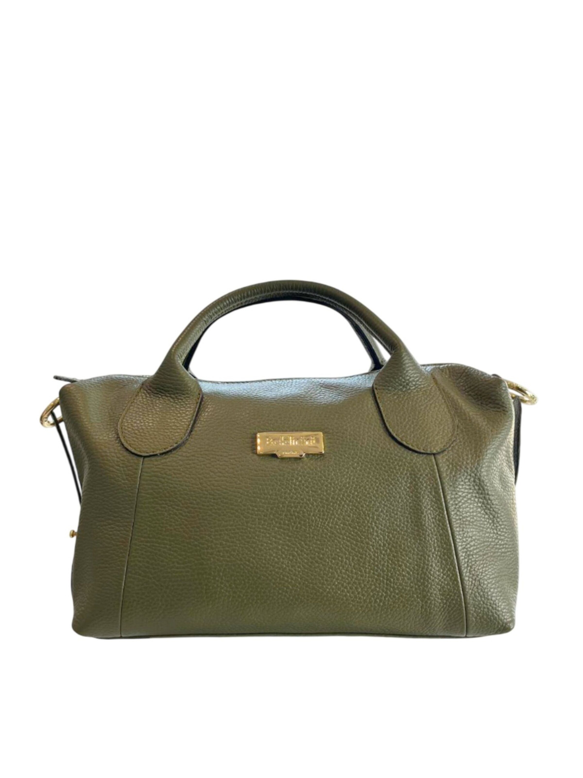 Borsa a mano 'Borsa a Mano Donna Pelle Vacchetta 100% - Modello Lucca Baldinini' di Baldinini Trend in verde: frontale