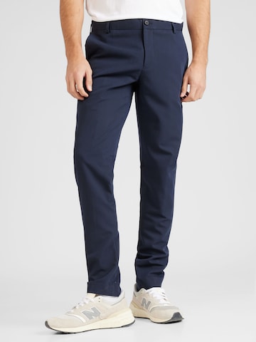 Lindbergh Regular Chino in Blauw: voorkant