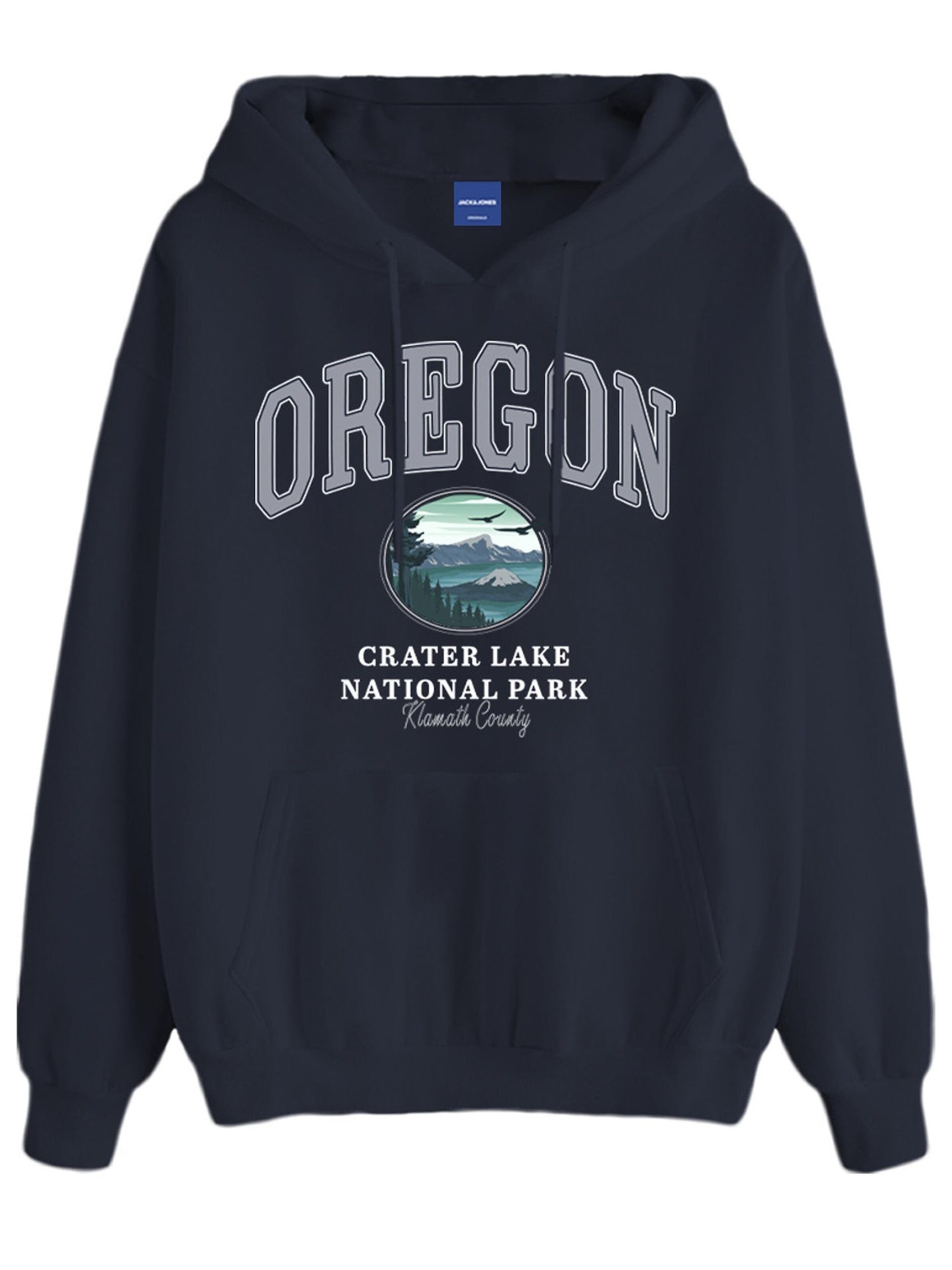 JACK & JONES Sweatshirt 'Bradley US-State' in Navy / Emerald / Lavender / White, Item view