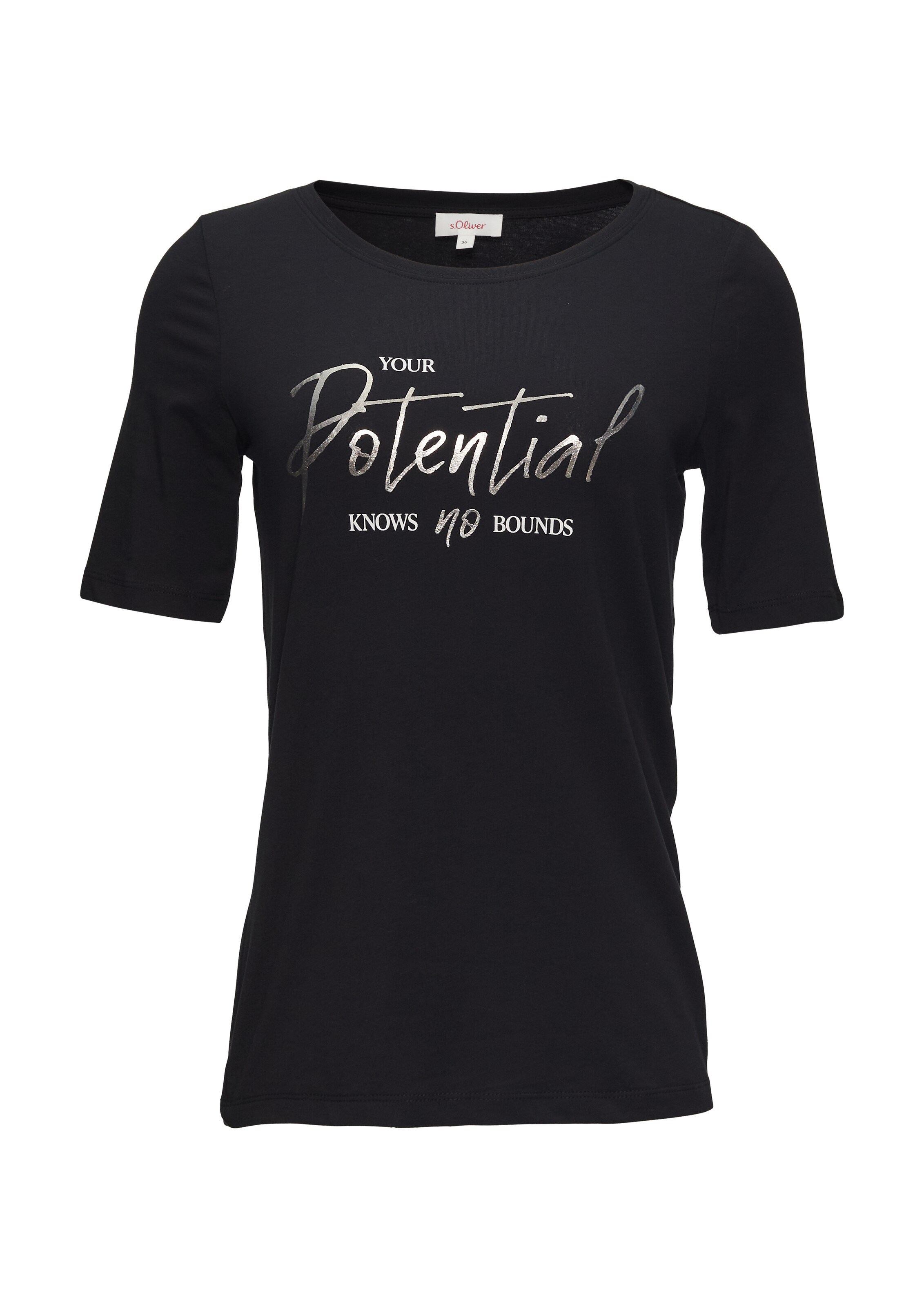 s.Oliver T-Shirt in Schwarz: Vorderseite