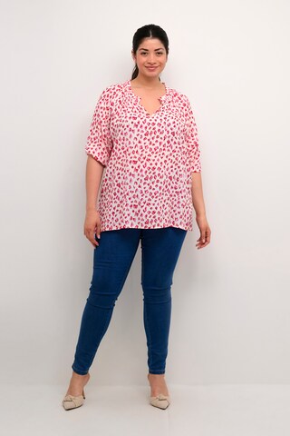 KAFFE CURVE Bluse 'Sigrida' i pink