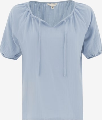 Organication Bluse in Blau: Vorderseite