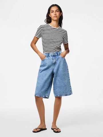 PIECES Wide leg Jeans in Blauw