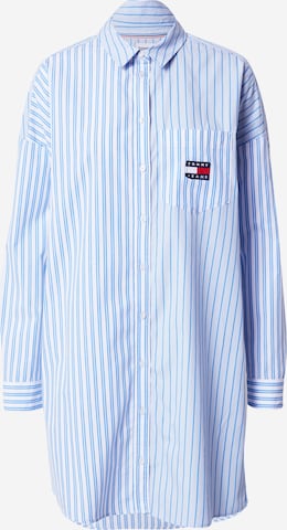 Tommy Jeans - Vestido camisero en azul: frente