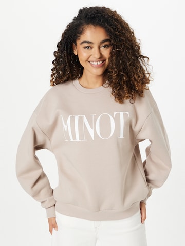 Sweat-shirt 'Riley' Gina Tricot en beige : devant