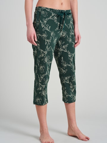 SCHIESSER Pajama Pants in Green: front