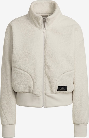 ADIDAS PERFORMANCE Athletic Jacket in Beige: front