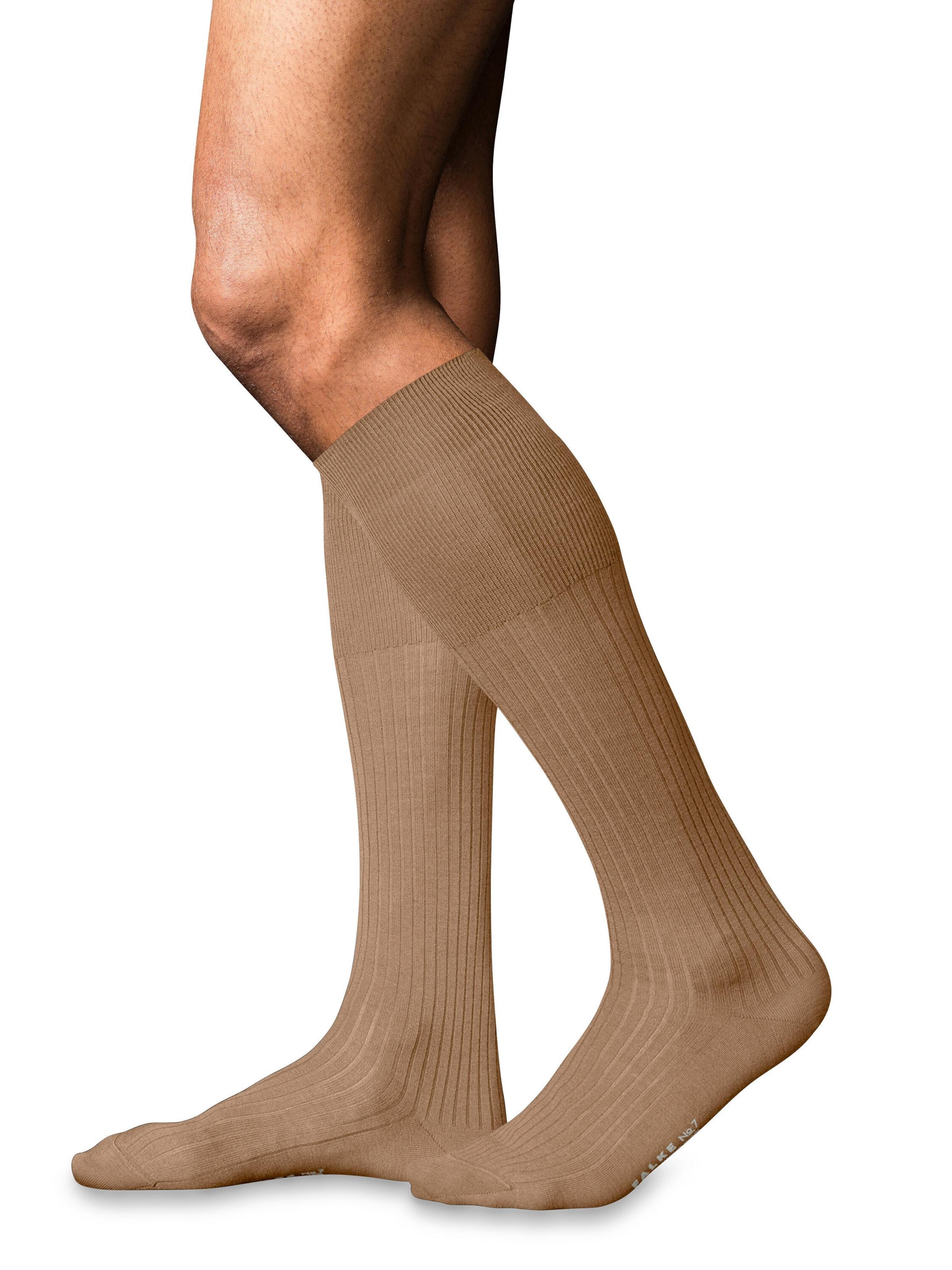 FALKE Knee High Socks 'No. 7 Finest Merino' in Beige